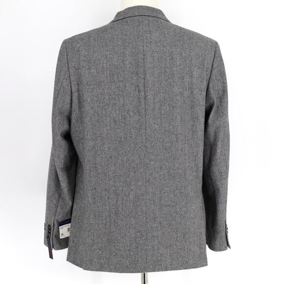 Tommy Hilfiger Men's Grey Wool Modern-Fit Double-Breasted Suit Jacket Size 40L - Picture 4 of 7